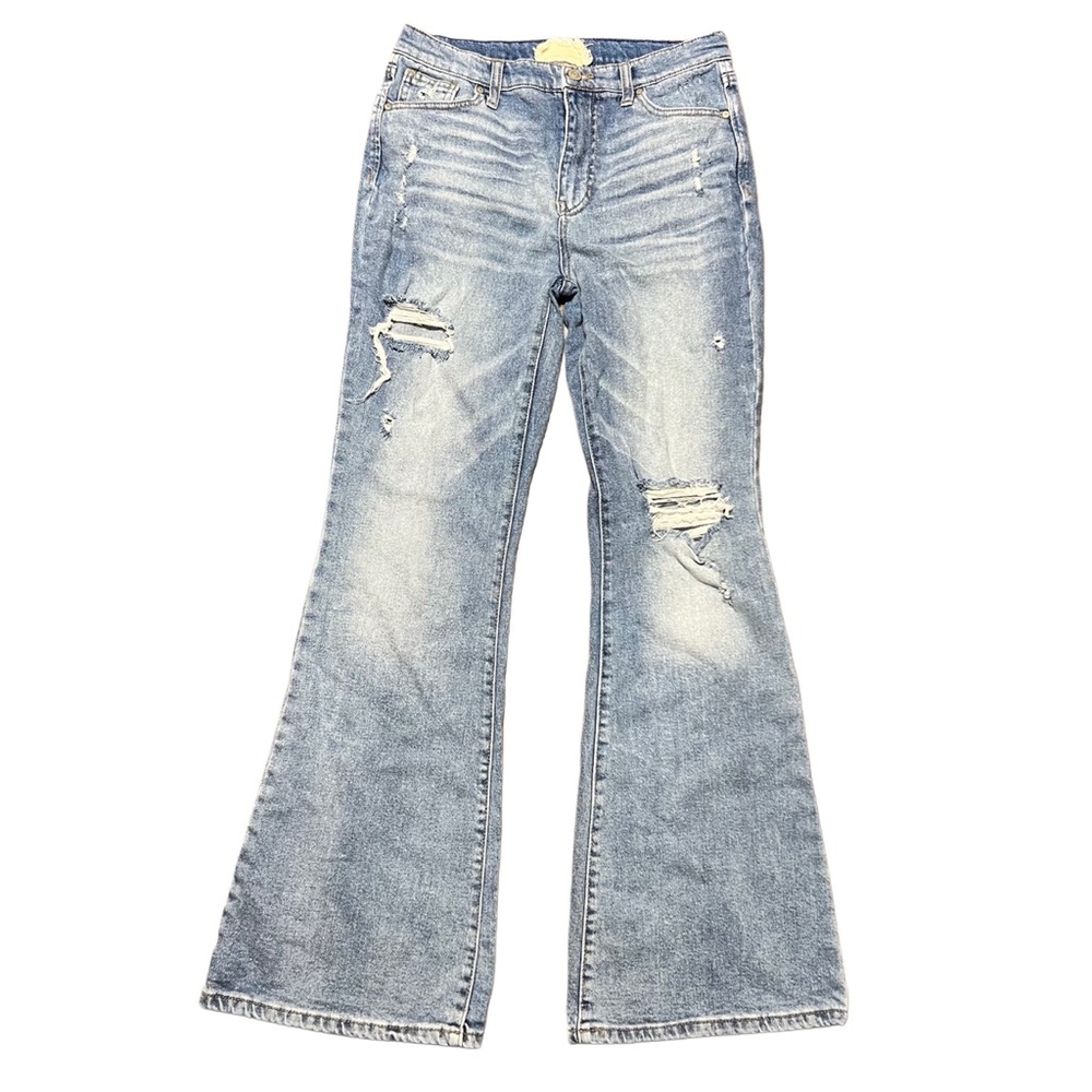 Altar’d State Distressed Flare Jeans Women’s 29/9 Light Wash - Picture 2 of 7